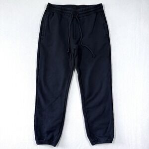 KITH Sweatpants Mens Medium Relaxed Fit Baggy Jogger Drawstring Black Minimalist